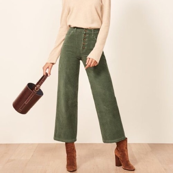 Reformation Denim - ❌SOLD❌ Reformation Green Corduroy Austin Pants